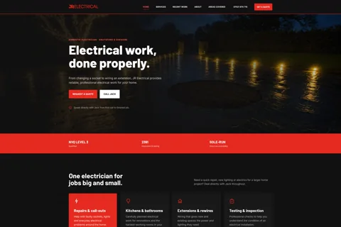 JR Electrical website
